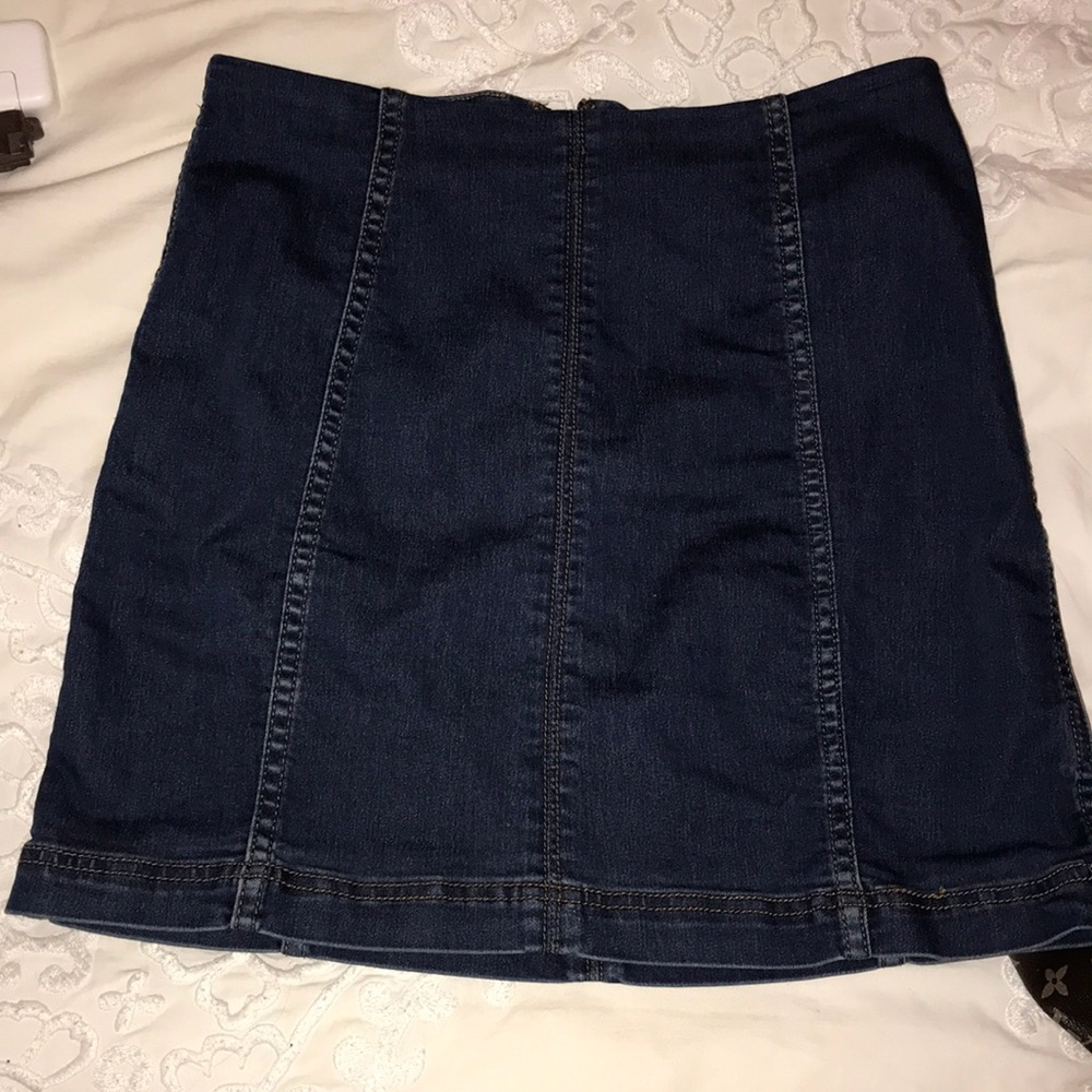 Free People Blue Jean Skirt